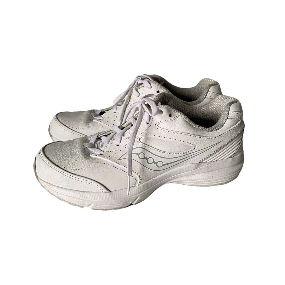 Saucony Women's Integrity Walker 3 Slip-Resistant Trainer Shoe White Size 8.5